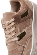 Kadın Bej Süet Deri Sneaker | Derimod Kadın Bej Süet Deri Sneaker | Derimod