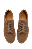 Male Mink Lace-up Suede Leather Sneaker | Derimod Male Mink Lace-up Suede Leather Sneaker | Derimod