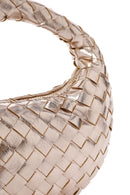 Women's Gold Knitted Shoulder Bag | Derimod Women's Gold Knitted Shoulder Bag | Derimod