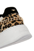 Alberto Guardiani Women's Black Chain Leather Sneaker | Derimod Alberto Guardiani Women's Black Chain Leather Sneaker | Derimod