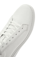 Erkek Beyaz Bağcıklı Deri Sneaker | Derimod Erkek Beyaz Bağcıklı Deri Sneaker | Derimod