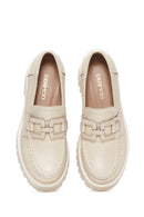 Kadın Bej Deri Loafer | Derimod Kadın Bej Deri Loafer | Derimod