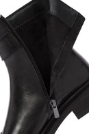 Women's Black Zippered Leather Boots | Derimod Women's Black Zippered Leather Boots | Derimod