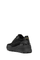 Geox Kadın Siyah Spherica Ec13 Bağcıklı Kalın Taban Deri Sneaker | Derimod Geox Kadın Siyah Spherica Ec13 Bağcıklı Kalın Taban Deri Sneaker | Derimod