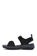 Skechers Men's Black Tresmen - Ryer Fabric Sandals | Derimod Skechers Men's Black Tresmen - Ryer Fabric Sandals | Derimod