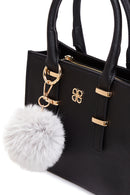 Women's Black Long Strap Handbag with Accessory Detail | Derimod Women's Black Long Strap Handbag with Accessory Detail | Derimod