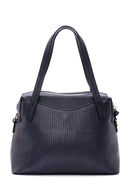 Kadın Lacivert Suni Deri Omuz Çantası | Derimod Kadın Lacivert Suni Deri Omuz Çantası | Derimod