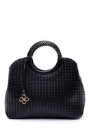 Women's Knitted Pattern Shoulder Bag | Derimod Women's Knitted Pattern Shoulder Bag | Derimod