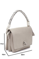 Kadın Gri Suni Deri Omuz Çantası | Derimod Kadın Gri Suni Deri Omuz Çantası | Derimod