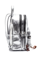 Kadın Gümüş Suni Deri Sırt Çantası | Derimod Kadın Gümüş Suni Deri Sırt Çantası | Derimod