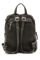 Women's Green Faux Leather Backpack | Derimod Women's Green Faux Leather Backpack | Derimod