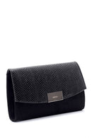 Women's Snakeskin Detailed Clutch Bag | Derimod Women's Snakeskin Detailed Clutch Bag | Derimod