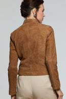 Kylie Kadın Camel Süet Deri Ceket | Derimod Kylie Kadın Camel Süet Deri Ceket | Derimod