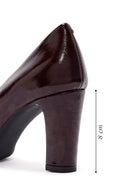 Derimod Gritti Women's Burgundy Thick Heel Patent Leather Stiletto | Derimod Derimod Gritti Women's Burgundy Thick Heel Patent Leather Stiletto | Derimod