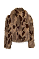 Nevada Kadın Kahverengi Oversize Kürklü Teddy Mont | Derimod Nevada Kadın Kahverengi Oversize Kürklü Teddy Mont | Derimod