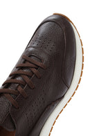 Erkek Kahverengi Bağcıklı Kalın Tabanlı Deri Casual Sneaker | Derimod Erkek Kahverengi Bağcıklı Kalın Tabanlı Deri Casual Sneaker | Derimod