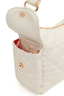 Woman Cream Long-Strap Quilted Shoulder Bag | Derimod Woman Cream Long-Strap Quilted Shoulder Bag | Derimod