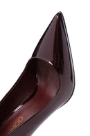 Women's Burgundy Patent Leather High Heel Stiletto | Derimod Women's Burgundy Patent Leather High Heel Stiletto | Derimod