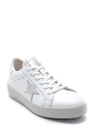 Kadın Deri Yıldız Detaylı Sneaker | Derimod Kadın Deri Yıldız Detaylı Sneaker | Derimod