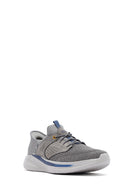 Skechers Men's Grey Slade Lace-Up Thick Sole Fabric Sneakers | Derimod Skechers Men's Grey Slade Lace-Up Thick Sole Fabric Sneakers | Derimod