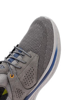 Skechers Men's Grey Slade Lace-Up Thick Sole Fabric Sneakers | Derimod Skechers Men's Grey Slade Lace-Up Thick Sole Fabric Sneakers | Derimod