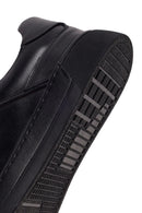 Erkek Siyah Bağcıklı Deri Sneaker | Derimod Erkek Siyah Bağcıklı Deri Sneaker | Derimod