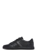 Erkek Siyah Bağcıklı Deri Sneaker | Derimod Erkek Siyah Bağcıklı Deri Sneaker | Derimod