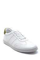 Men's Suede Detailed Leather Sneaker | Derimod Men's Suede Detailed Leather Sneaker | Derimod