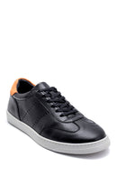 Men's Suede Detailed Leather Sneaker | Derimod Men's Suede Detailed Leather Sneaker | Derimod