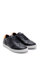 Men's Suede Detailed Leather Sneaker | Derimod Men's Suede Detailed Leather Sneaker | Derimod