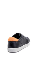 Men's Suede Detailed Leather Sneaker | Derimod Men's Suede Detailed Leather Sneaker | Derimod