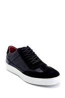 Erkek Süet Detaylı Deri Sneaker | Derimod Erkek Süet Detaylı Deri Sneaker | Derimod