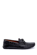 Men's Leather Crocodile Patterned Loafer | Derimod Men's Leather Crocodile Patterned Loafer | Derimod