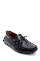 Men's Leather Crocodile Patterned Loafer | Derimod Men's Leather Crocodile Patterned Loafer | Derimod