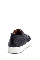 Erkek Örgü Detaylı Deri Sneaker | Derimod Erkek Örgü Detaylı Deri Sneaker | Derimod