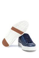 Erkek Örgü Detaylı Deri Sneaker | Derimod Erkek Örgü Detaylı Deri Sneaker | Derimod