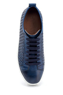 Erkek Örgü Detaylı Deri Sneaker | Derimod Erkek Örgü Detaylı Deri Sneaker | Derimod