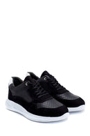 Men's Suede Detailed Leather Sneaker | Derimod Men's Suede Detailed Leather Sneaker | Derimod