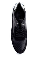 Men's Suede Detailed Leather Sneaker | Derimod Men's Suede Detailed Leather Sneaker | Derimod