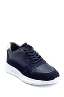 Men's Suede Detailed Leather Sneaker | Derimod Men's Suede Detailed Leather Sneaker | Derimod