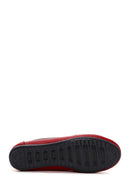 Kadın Kırmızı Toka Detaylı Loafer | Derimod Kadın Kırmızı Toka Detaylı Loafer | Derimod