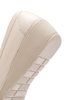 Women's Beige Wedge Heel Loafer | Derimod Women's Beige Wedge Heel Loafer | Derimod