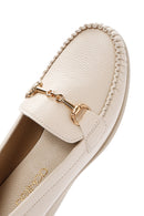 Women's Beige Wedge Heel Loafer | Derimod Women's Beige Wedge Heel Loafer | Derimod