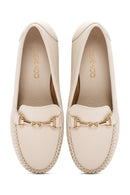 Women's Beige Wedge Heel Loafer | Derimod Women's Beige Wedge Heel Loafer | Derimod