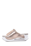 Women's Metallic Wedge Heel Slippers | Derimod Women's Metallic Wedge Heel Slippers | Derimod