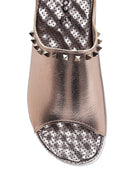 Women's Metallic Wedge Heel Slippers | Derimod Women's Metallic Wedge Heel Slippers | Derimod