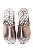 Women's Metallic Wedge Heel Slippers | Derimod Women's Metallic Wedge Heel Slippers | Derimod