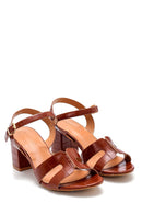Women's Crocodile Patterned Sandals | Derimod Women's Crocodile Patterned Sandals | Derimod