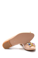 Women's Patent Leather Stone Ballerinas | Derimod Women's Patent Leather Stone Ballerinas | Derimod