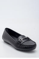 Kadın Siyah Tokalı Casual Loafer | Derimod Kadın Siyah Tokalı Casual Loafer | Derimod